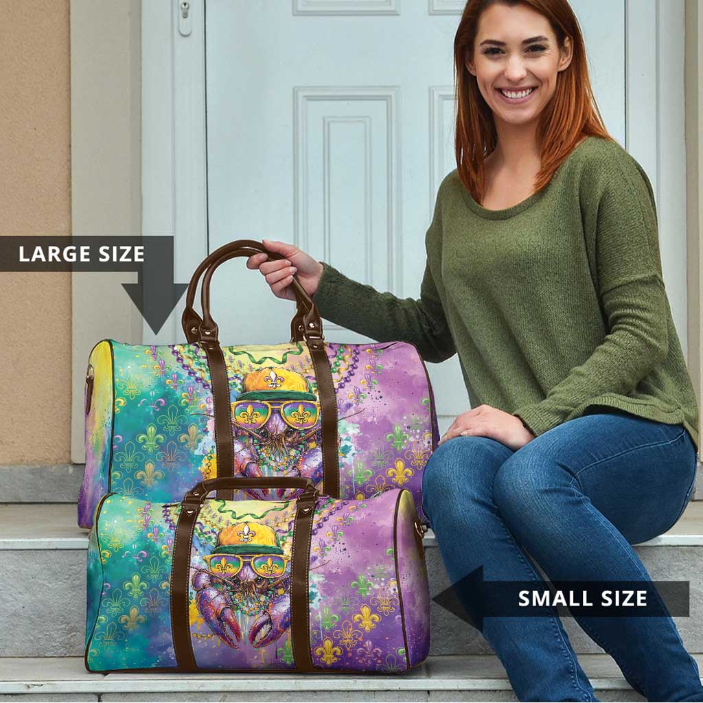 Mardi Gras Crawfish Travel Bag NOLA Fat Tuesday Drip Art - Wonder Print Shop