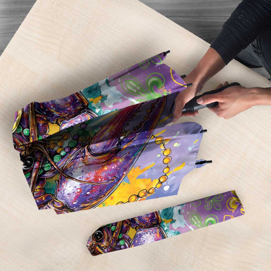 Mardi Gras Crawfish Umbrella NOLA Fat Tuesday Drip Art - Wonder Print Shop