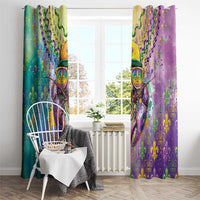 Mardi Gras Crawfish Window Curtain NOLA Fat Tuesday Drip Art - Wonder Print Shop