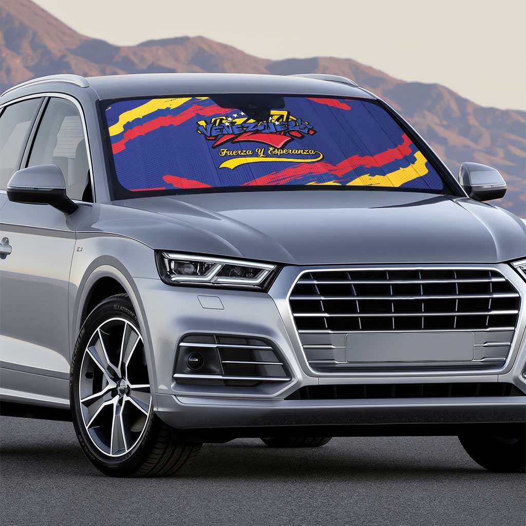 Venezuela Fuerza Y Esperanza Auto Sun Shade - Wonder Print Shop