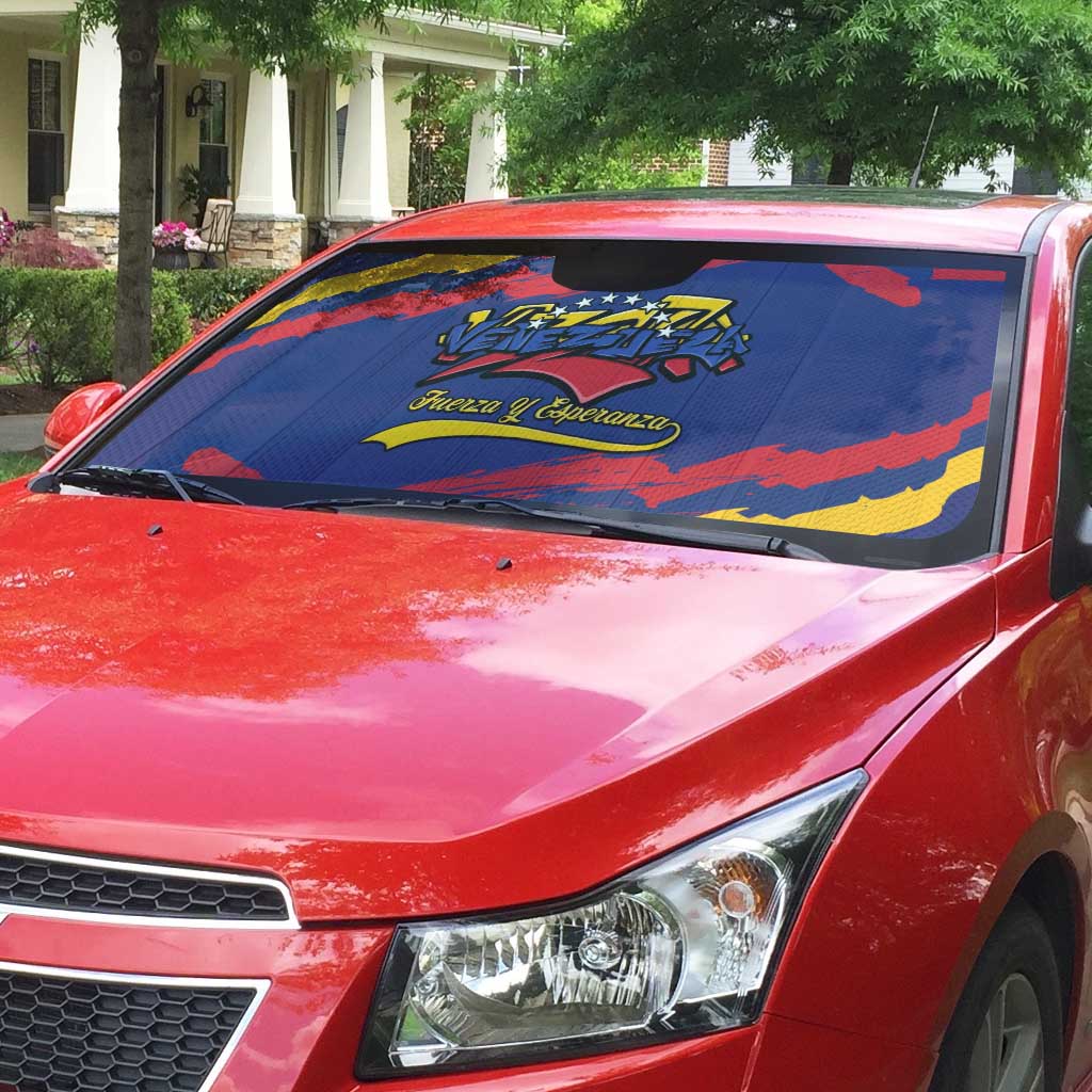 Venezuela Fuerza Y Esperanza Auto Sun Shade - Wonder Print Shop