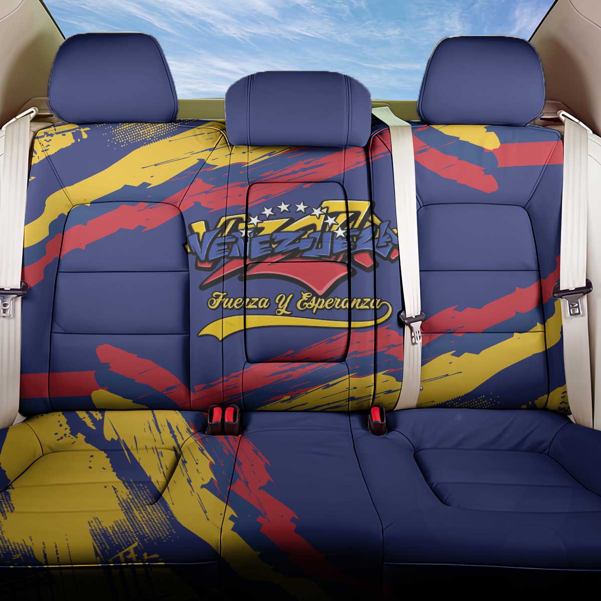 Venezuela Fuerza Y Esperanza Back Car Seat Cover - Wonder Print Shop