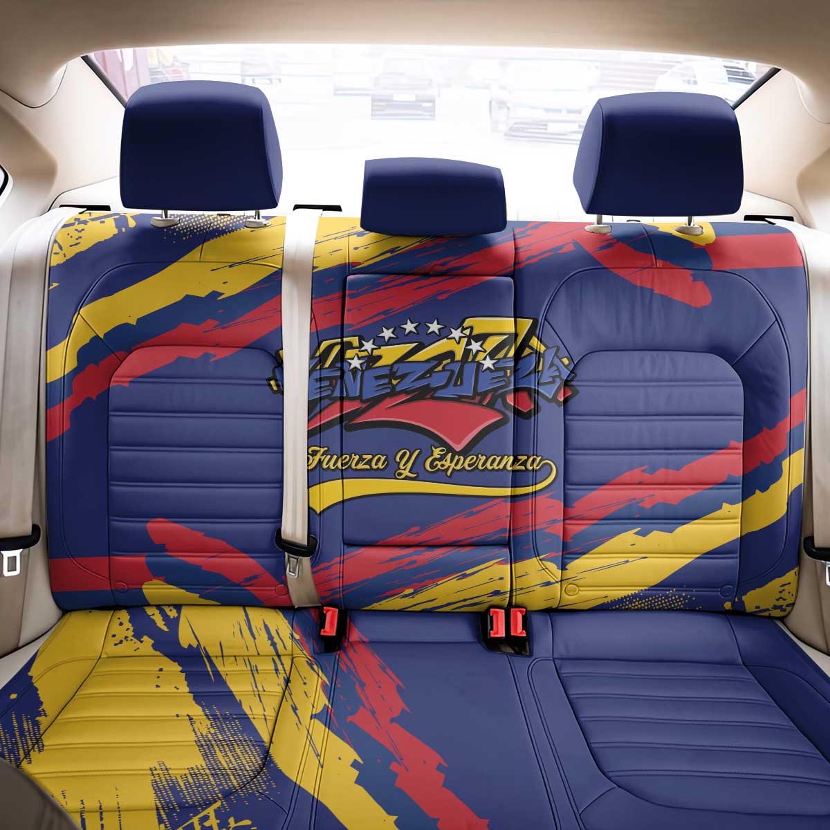 Venezuela Fuerza Y Esperanza Back Car Seat Cover - Wonder Print Shop