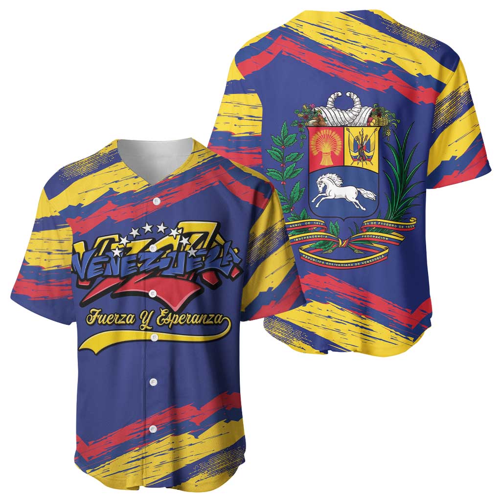 Venezuela Fuerza Y Esperanza Baseball Jersey - Wonder Print Shop