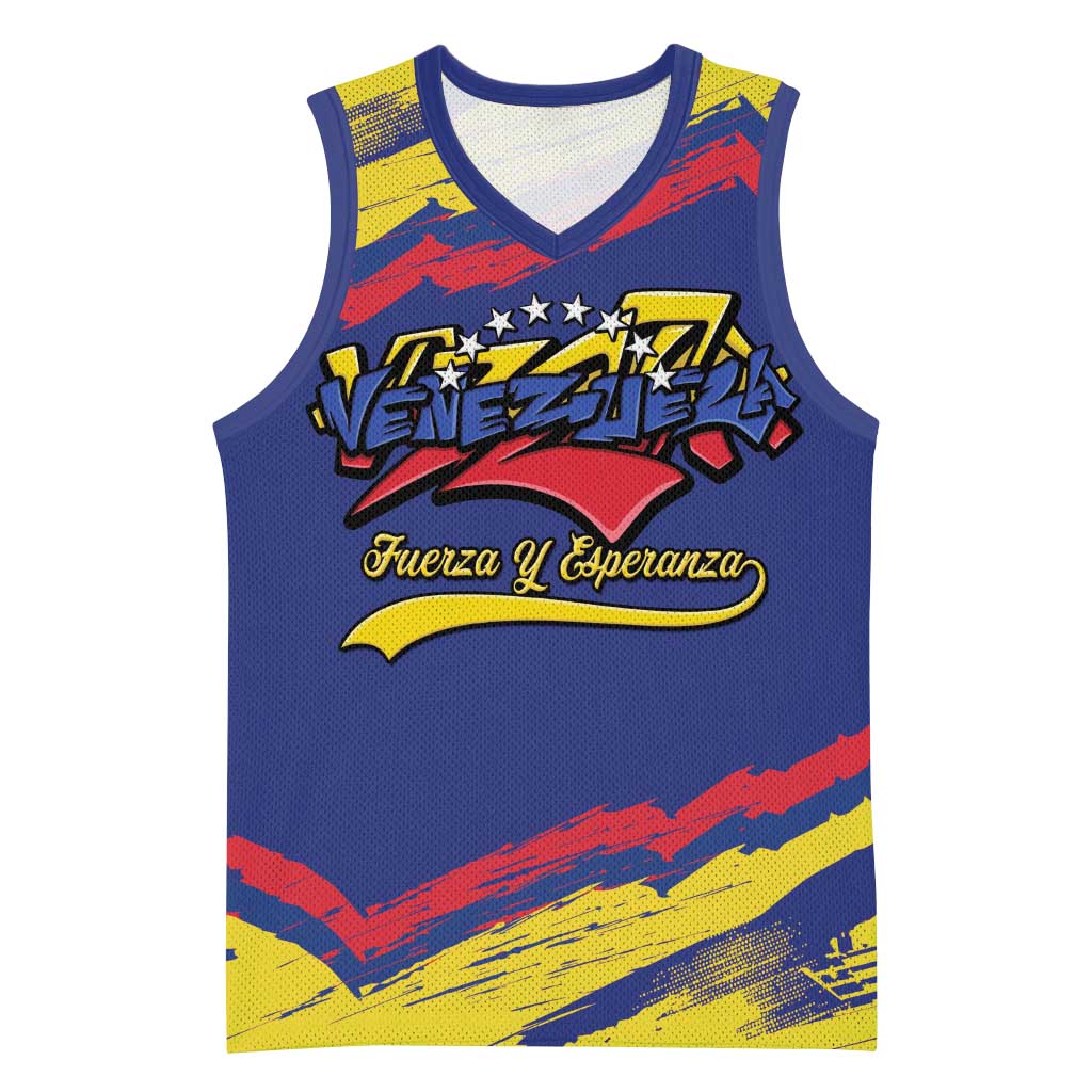 Venezuela Fuerza Y Esperanza Basketball Jersey - Wonder Print Shop