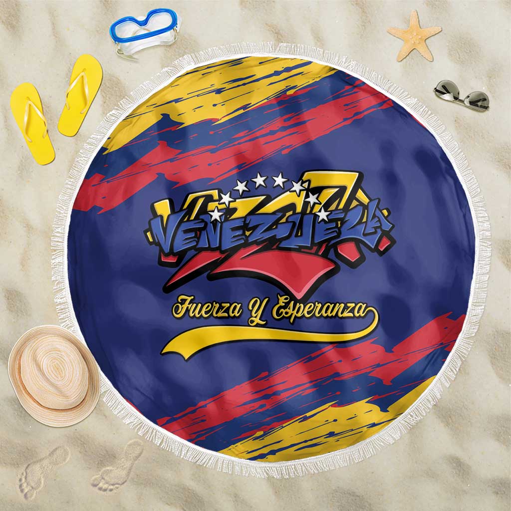 Venezuela Fuerza Y Esperanza Beach Blanket - Wonder Print Shop