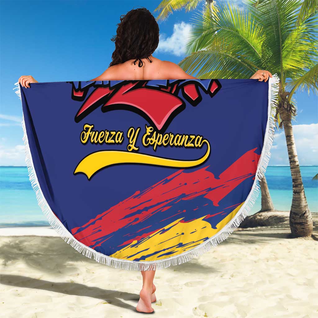 Venezuela Fuerza Y Esperanza Beach Blanket - Wonder Print Shop