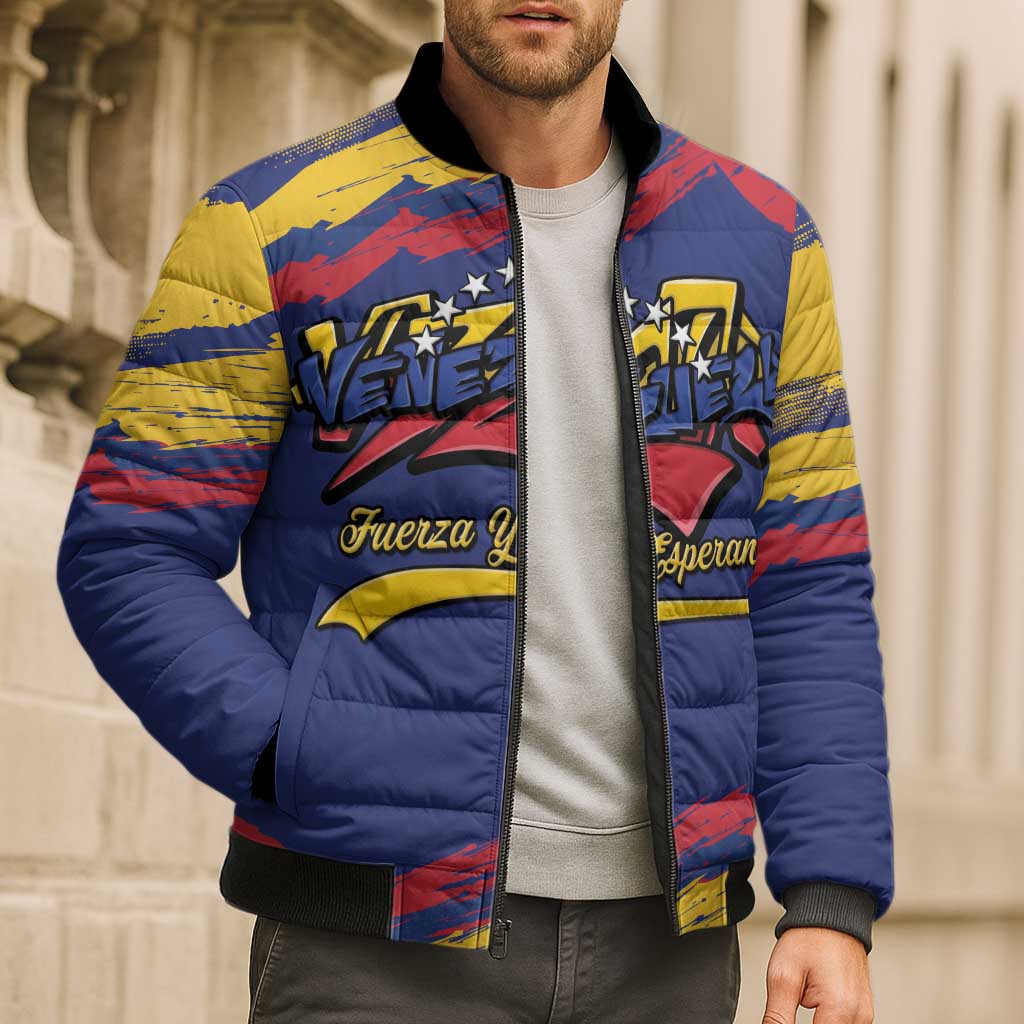 Venezuela Fuerza Y Esperanza Bomber Puffer Jacket - Wonder Print Shop
