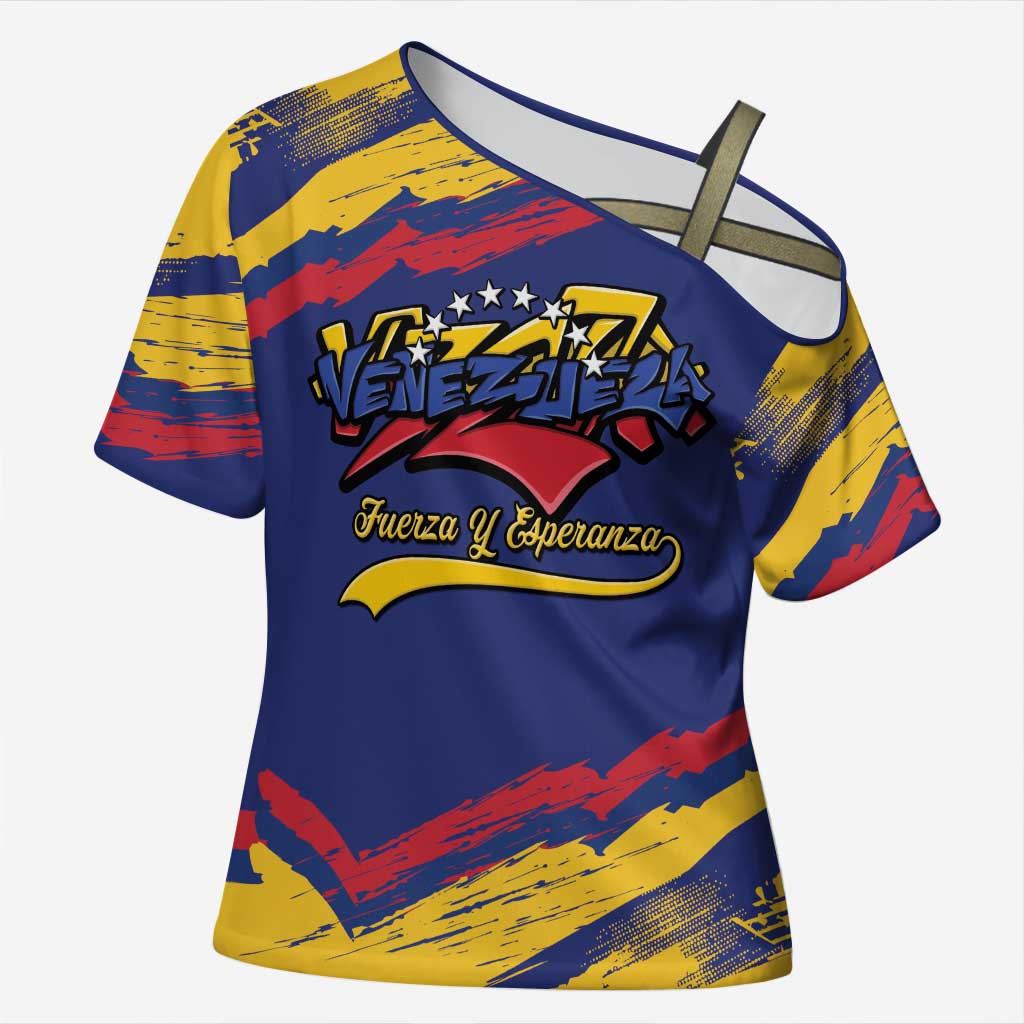 Venezuela Fuerza Y Esperanza Cross Shoulder Shirt - Wonder Print Shop