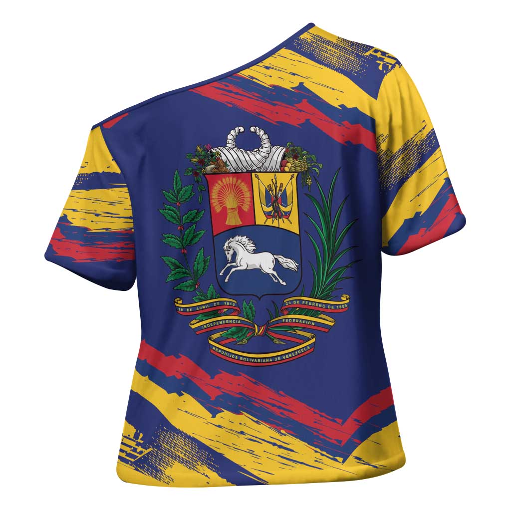 Venezuela Fuerza Y Esperanza Cross Shoulder Shirt - Wonder Print Shop