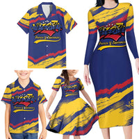 Venezuela Fuerza Y Esperanza Family Matching Long Sleeve Bodycon Dress and Hawaiian Shirt - Wonder Print Shop