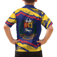 Venezuela Fuerza Y Esperanza Family Matching Off The Shoulder Long Sleeve Dress and Hawaiian Shirt - Wonder Print Shop