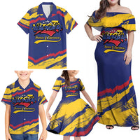 Venezuela Fuerza Y Esperanza Family Matching Off Shoulder Maxi Dress and Hawaiian Shirt - Wonder Print Shop