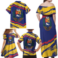 Venezuela Fuerza Y Esperanza Family Matching Off Shoulder Maxi Dress and Hawaiian Shirt - Wonder Print Shop