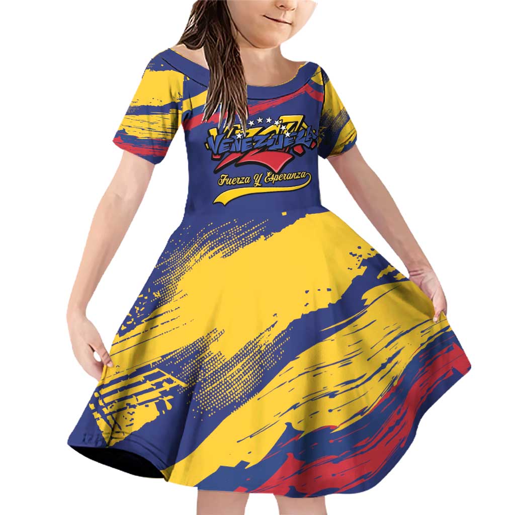 Venezuela Fuerza Y Esperanza Family Matching Off Shoulder Short Dress and Hawaiian Shirt - Wonder Print Shop