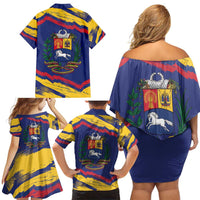 Venezuela Fuerza Y Esperanza Family Matching Off Shoulder Short Dress and Hawaiian Shirt - Wonder Print Shop