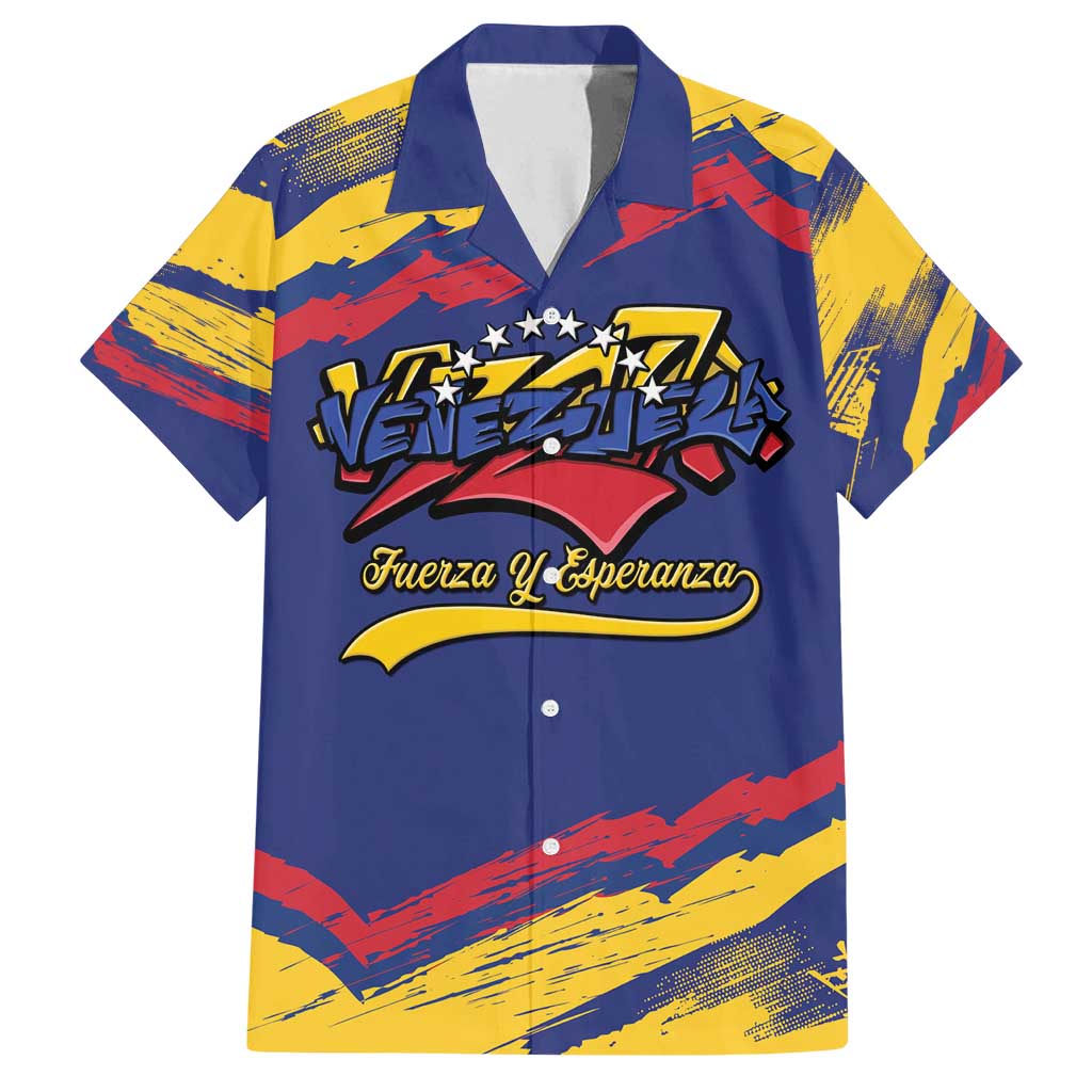Venezuela Fuerza Y Esperanza Family Matching Off Shoulder Short Dress and Hawaiian Shirt - Wonder Print Shop
