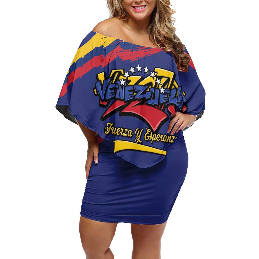 Venezuela Fuerza Y Esperanza Family Matching Off Shoulder Short Dress and Hawaiian Shirt - Wonder Print Shop