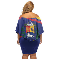 Venezuela Fuerza Y Esperanza Family Matching Off Shoulder Short Dress and Hawaiian Shirt - Wonder Print Shop
