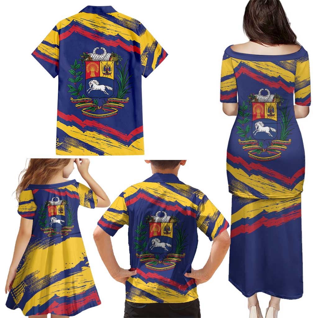 Venezuela Fuerza Y Esperanza Family Matching Puletasi and Hawaiian Shirt - Wonder Print Shop