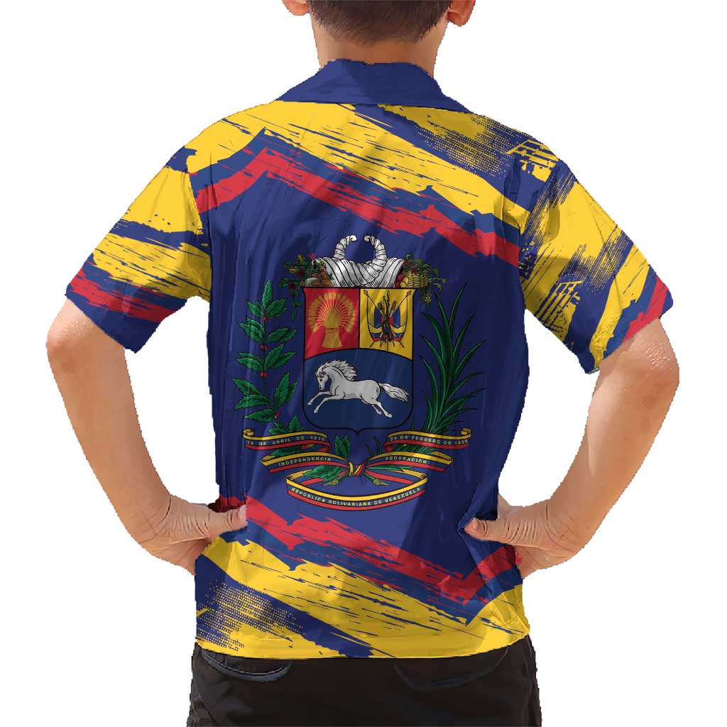 Venezuela Fuerza Y Esperanza Family Matching Short Sleeve Bodycon Dress and Hawaiian Shirt - Wonder Print Shop