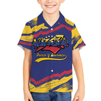 Venezuela Fuerza Y Esperanza Family Matching Short Sleeve Bodycon Dress and Hawaiian Shirt - Wonder Print Shop
