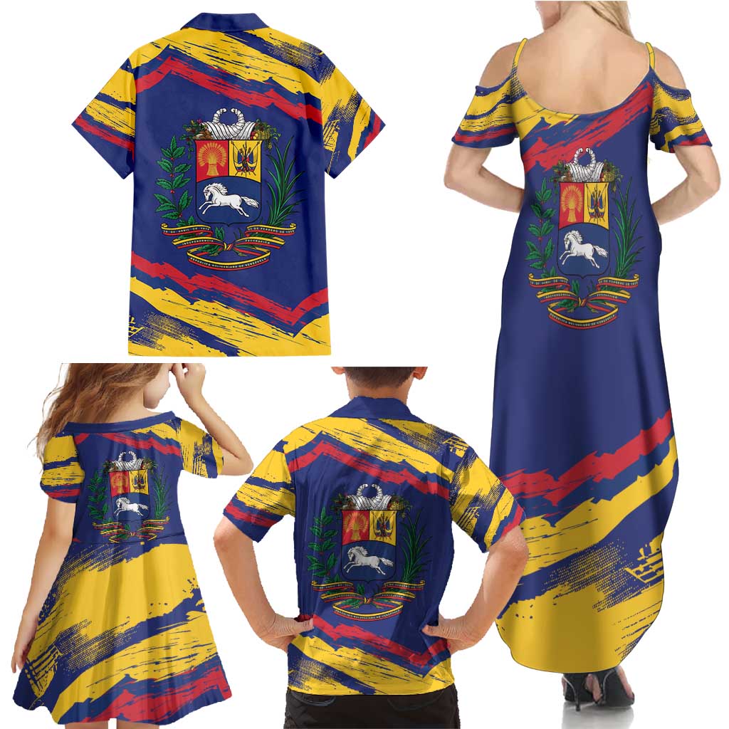 Venezuela Fuerza Y Esperanza Family Matching Summer Maxi Dress and Hawaiian Shirt - Wonder Print Shop