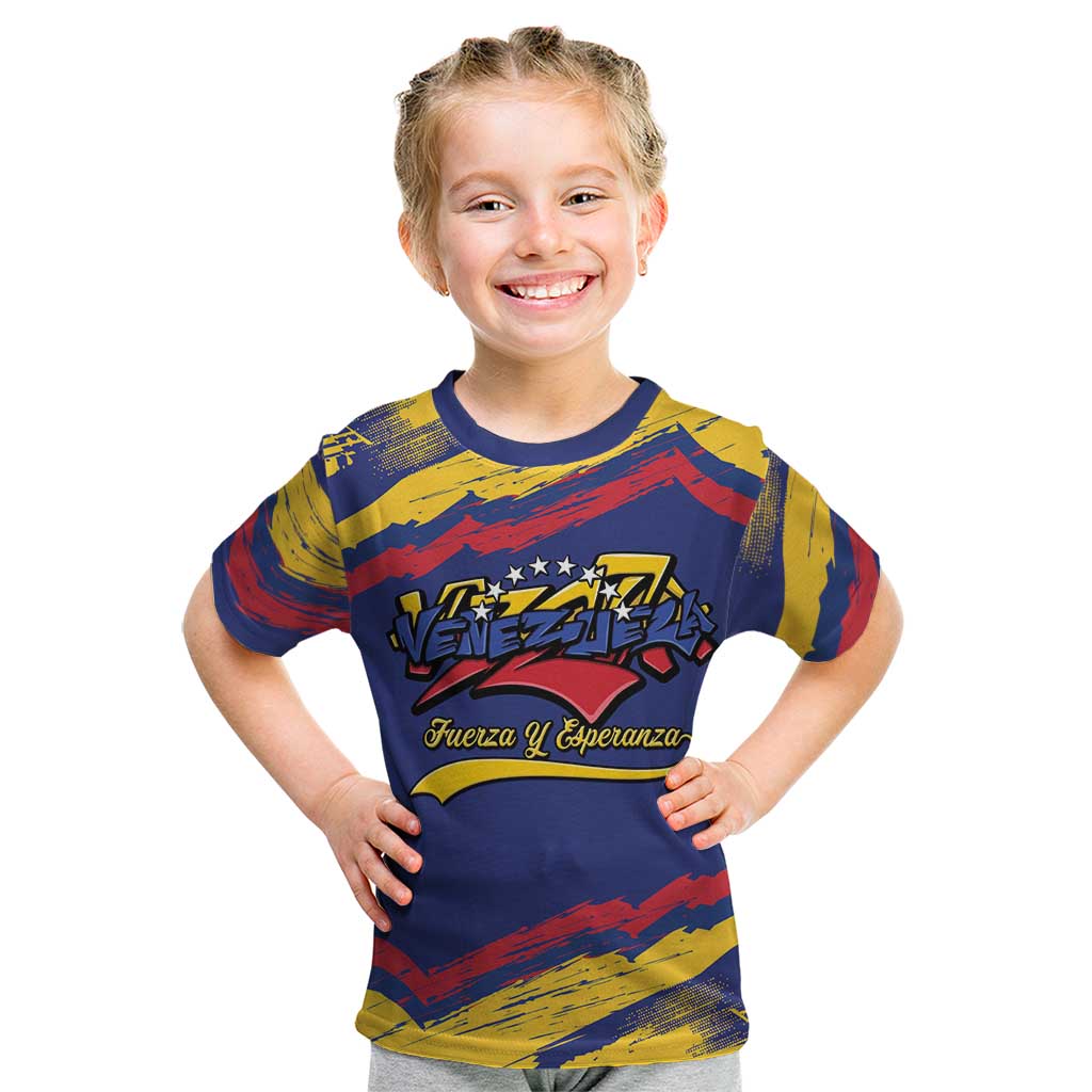 Venezuela Fuerza Y Esperanza Kid T Shirt - Wonder Print Shop