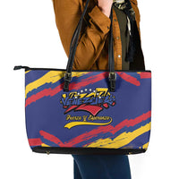 Venezuela Fuerza Y Esperanza Leather Tote Bag - Wonder Print Shop