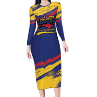 Venezuela Fuerza Y Esperanza Long Sleeve Bodycon Dress - Wonder Print Shop