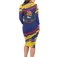 Venezuela Fuerza Y Esperanza Long Sleeve Bodycon Dress - Wonder Print Shop