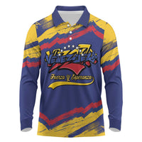 Venezuela Fuerza Y Esperanza Long Sleeve Polo Shirt - Wonder Print Shop