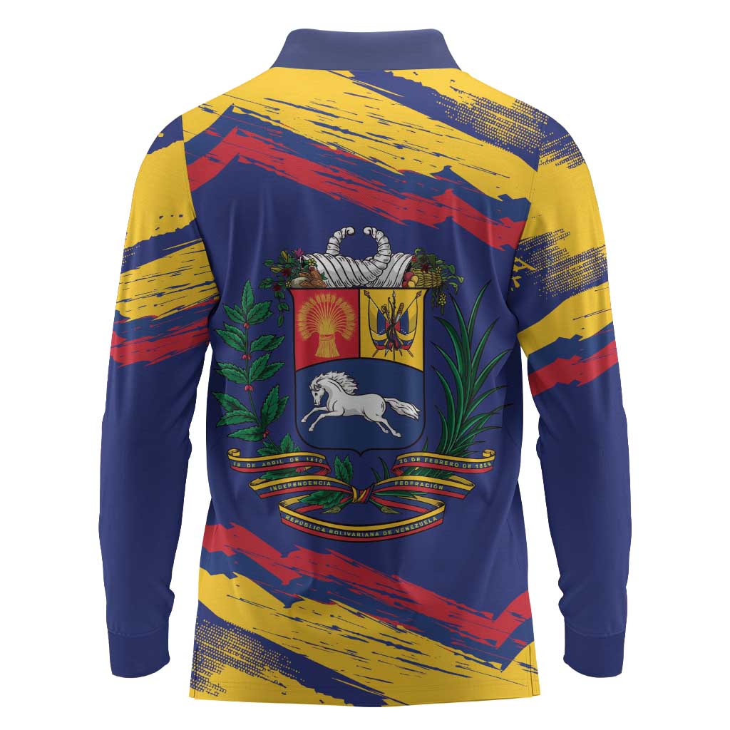 Venezuela Fuerza Y Esperanza Long Sleeve Polo Shirt - Wonder Print Shop