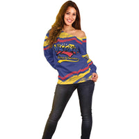 Venezuela Fuerza Y Esperanza Off Shoulder Sweater - Wonder Print Shop