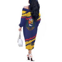 Venezuela Fuerza Y Esperanza Off The Shoulder Long Sleeve Dress - Wonder Print Shop