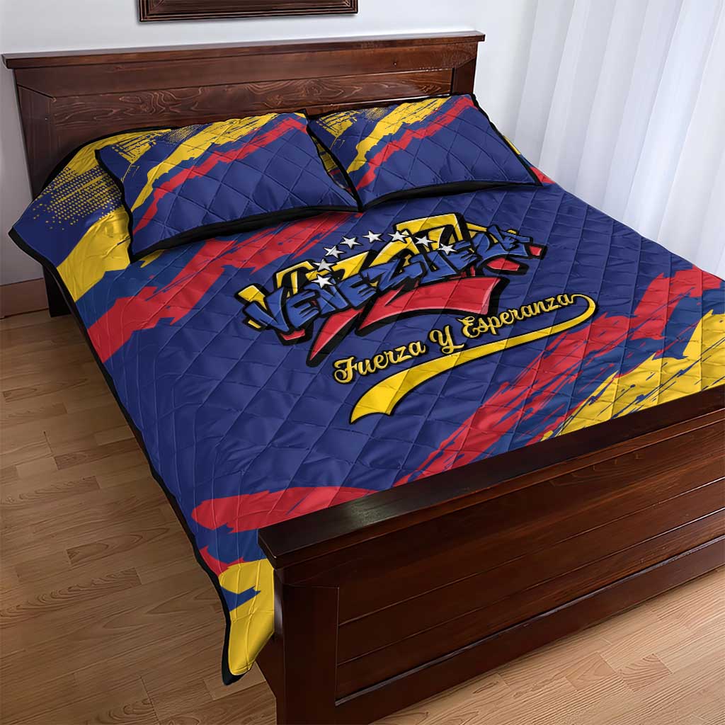 Venezuela Fuerza Y Esperanza Quilt Bed Set - Wonder Print Shop