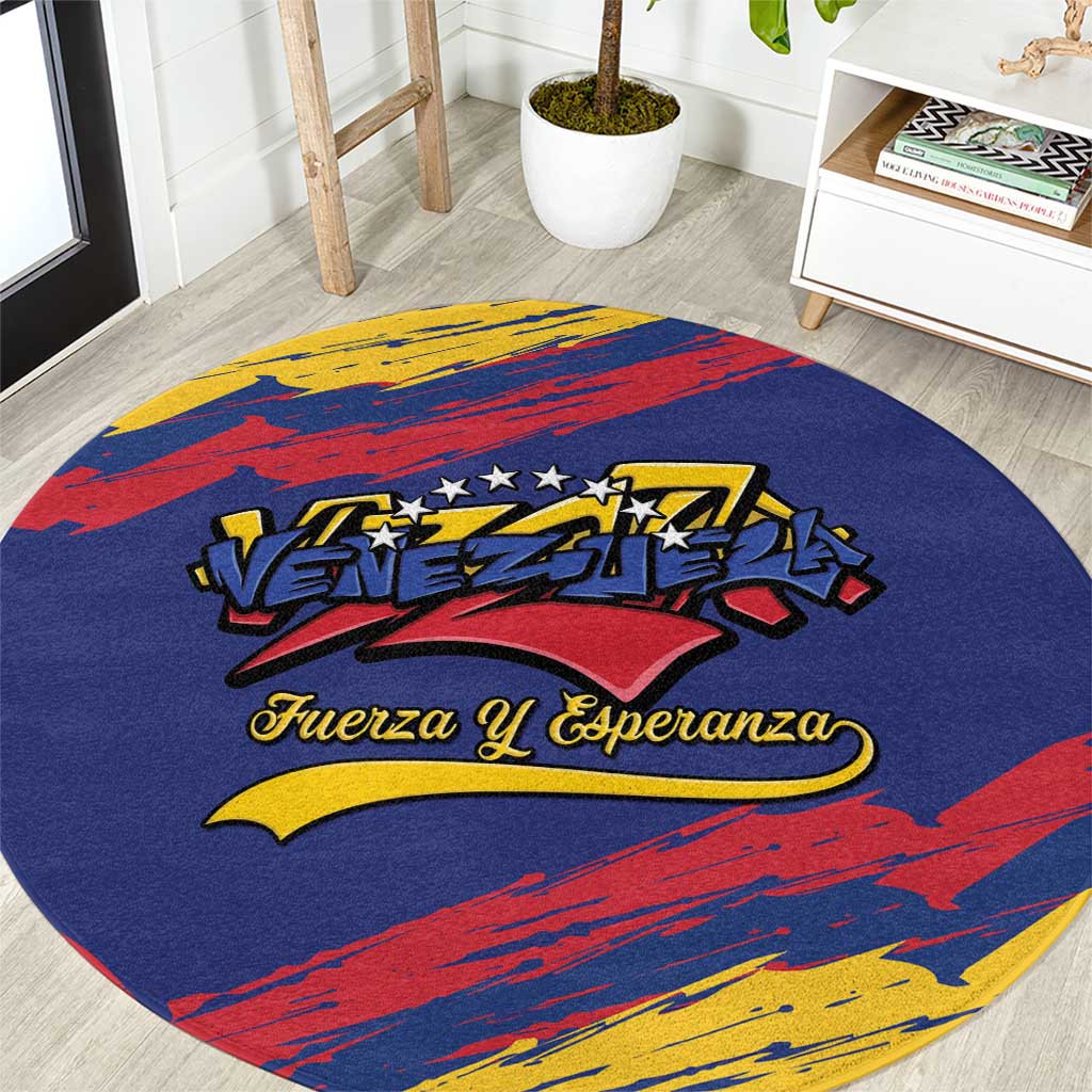 Venezuela Fuerza Y Esperanza Round Carpet - Wonder Print Shop