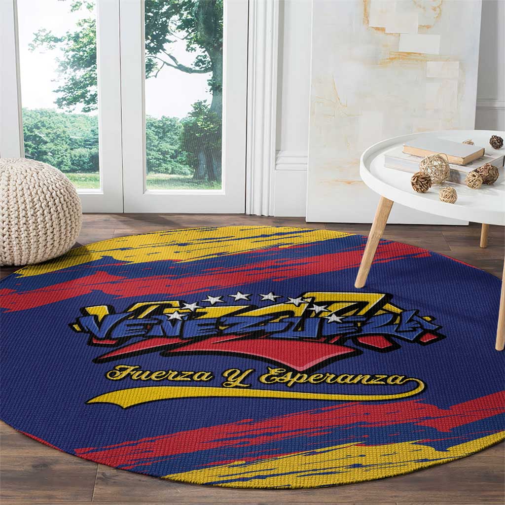 Venezuela Fuerza Y Esperanza Round Carpet - Wonder Print Shop
