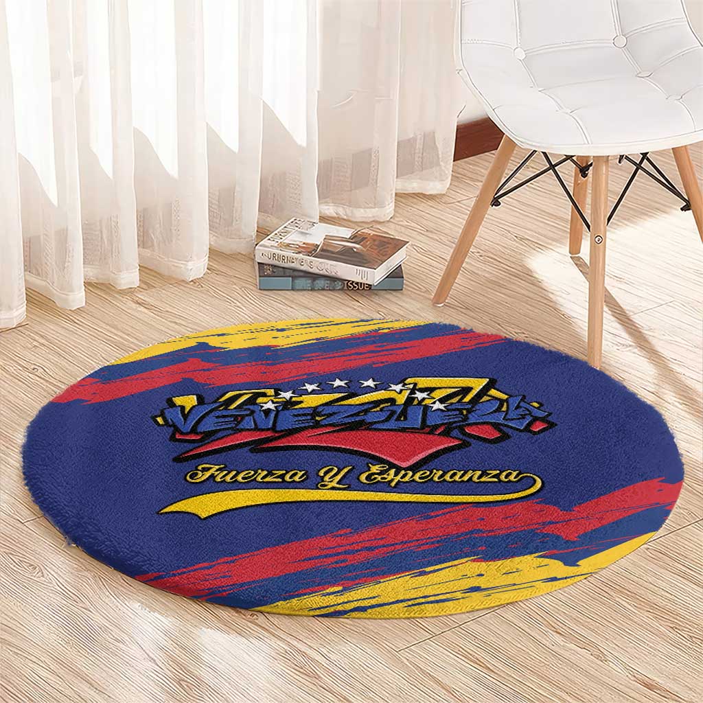Venezuela Fuerza Y Esperanza Round Carpet - Wonder Print Shop