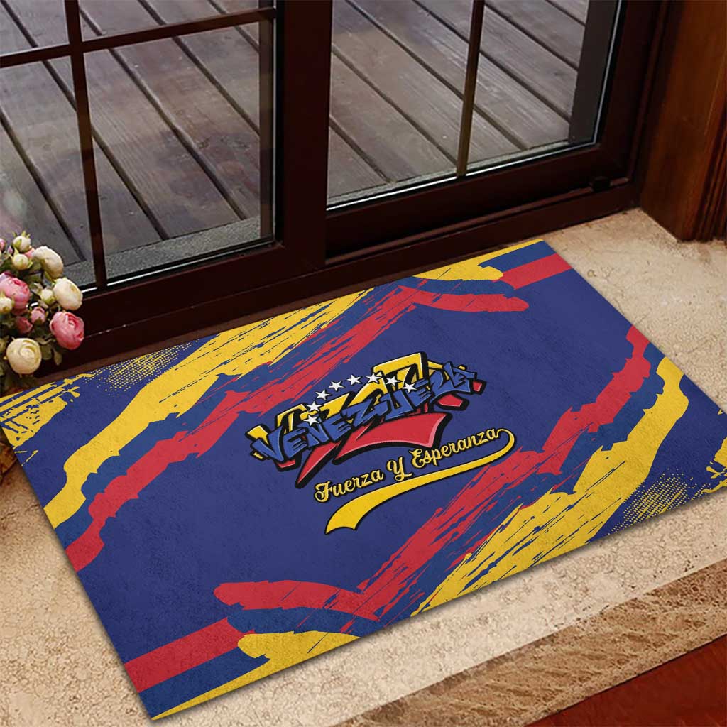 Venezuela Fuerza Y Esperanza Rubber Doormat - Wonder Print Shop