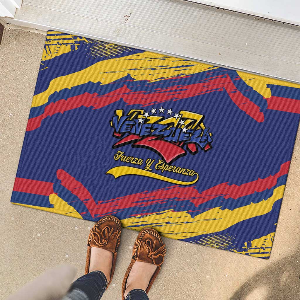 Venezuela Fuerza Y Esperanza Rubber Doormat - Wonder Print Shop