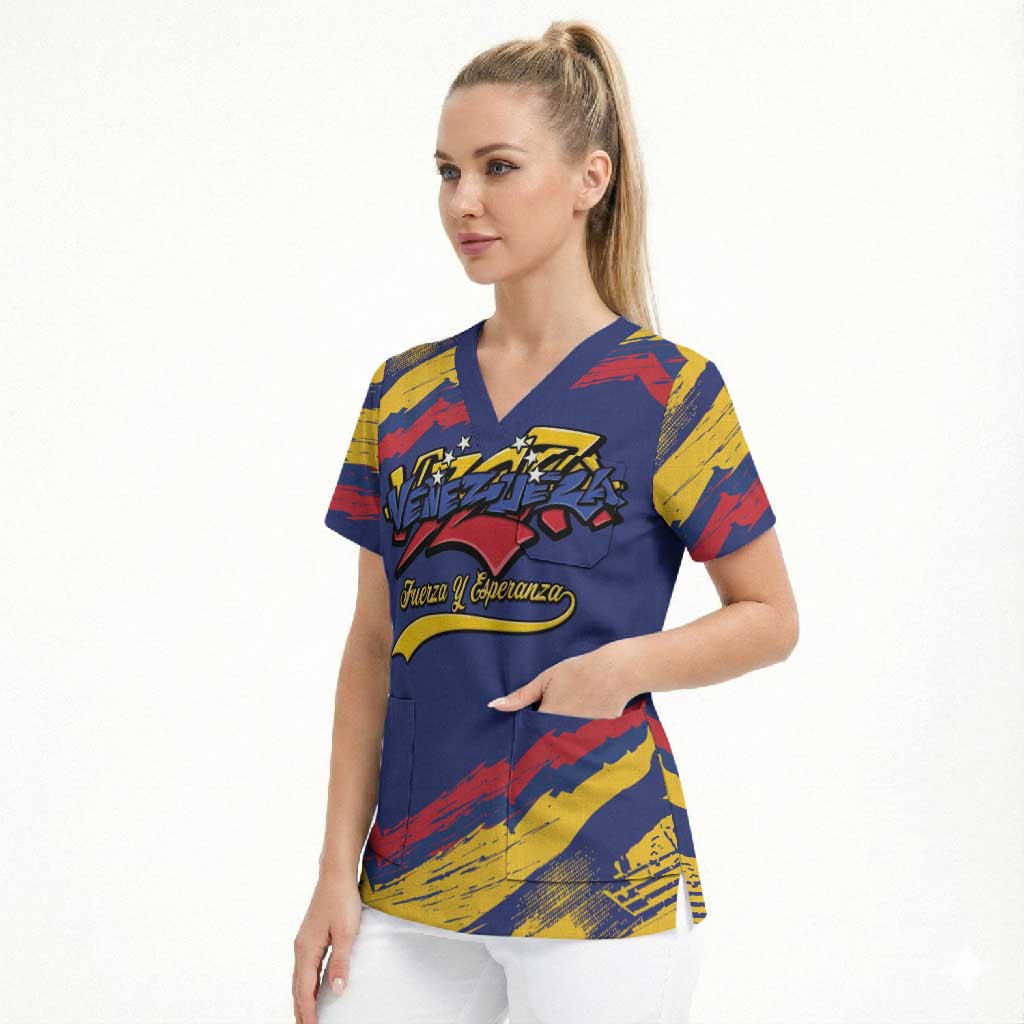 Venezuela Fuerza Y Esperanza Scrub Top - Wonder Print Shop
