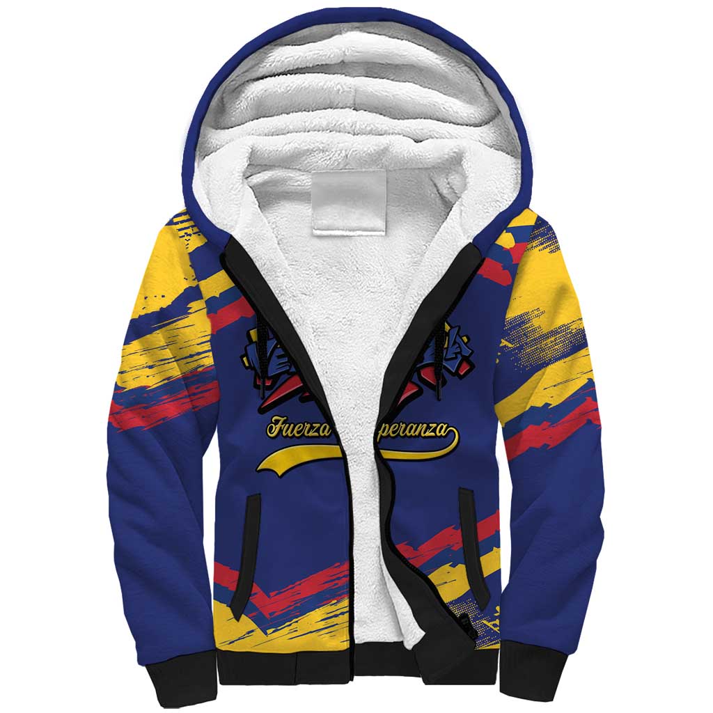 Venezuela Fuerza Y Esperanza Sherpa Hoodie - Wonder Print Shop