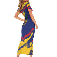 Venezuela Fuerza Y Esperanza Short Sleeve Bodycon Dress - Wonder Print Shop