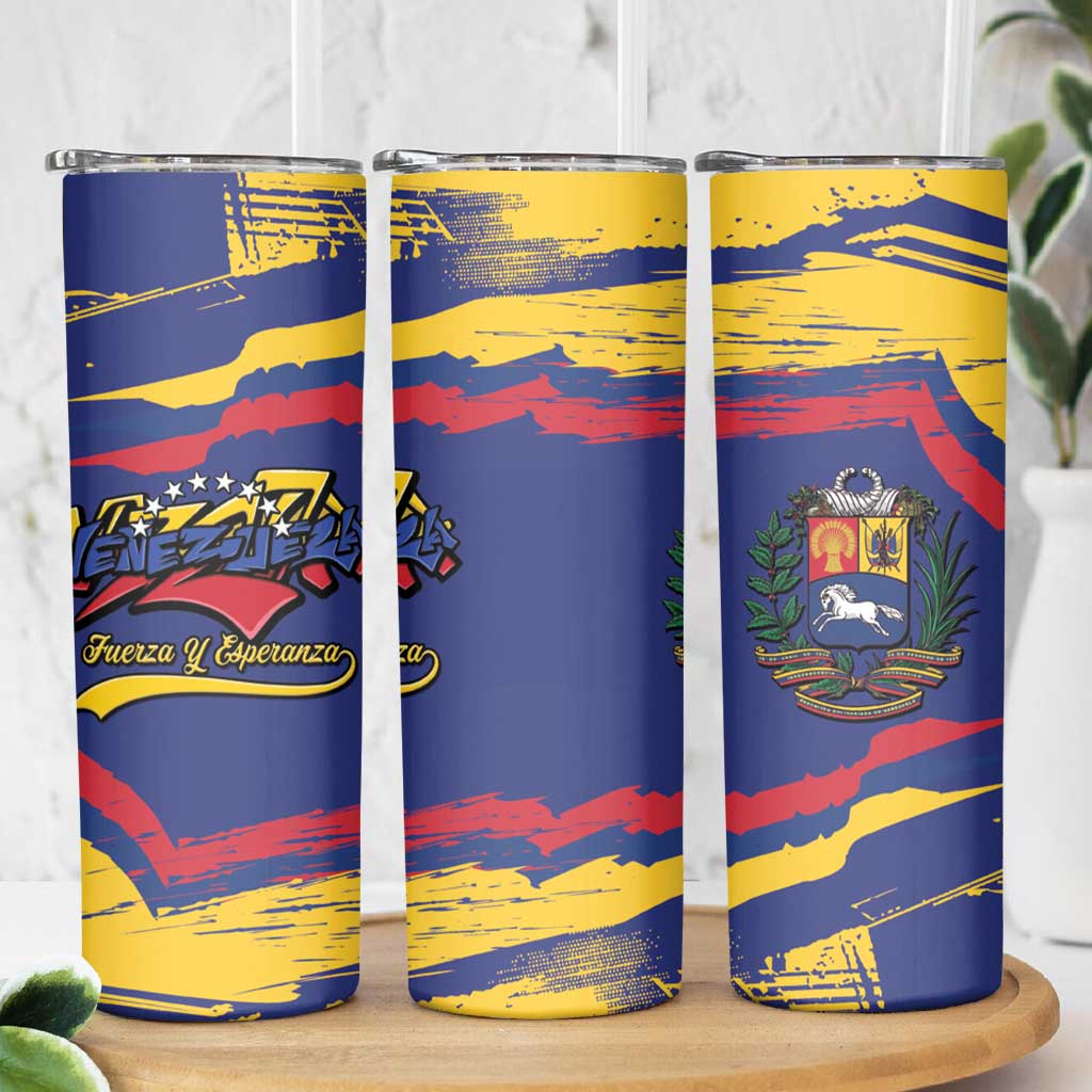 Venezuela Fuerza Y Esperanza Skinny Tumbler - Wonder Print Shop