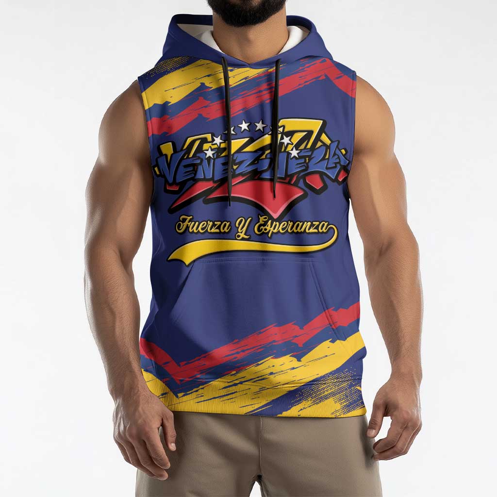 Venezuela Fuerza Y Esperanza Sleeveless Hoodie - Wonder Print Shop