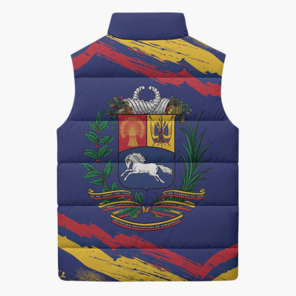 Venezuela Fuerza Y Esperanza Sleeveless Puffer Jacket - Wonder Print Shop