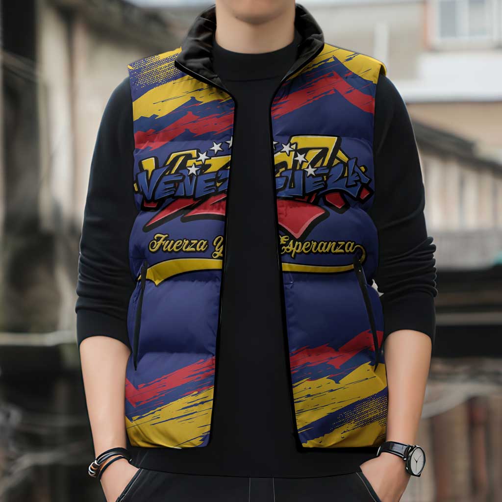 Venezuela Fuerza Y Esperanza Sleeveless Puffer Jacket - Wonder Print Shop