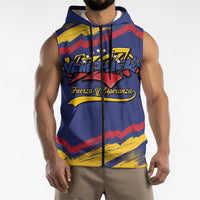 Venezuela Fuerza Y Esperanza Sleeveless Zip Hoodie - Wonder Print Shop