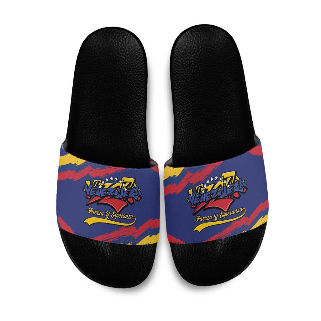 Venezuela Fuerza Y Esperanza Slide Sandals - Wonder Print Shop